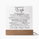 To My Beautiful Wife Printed - Acrylic Plaque