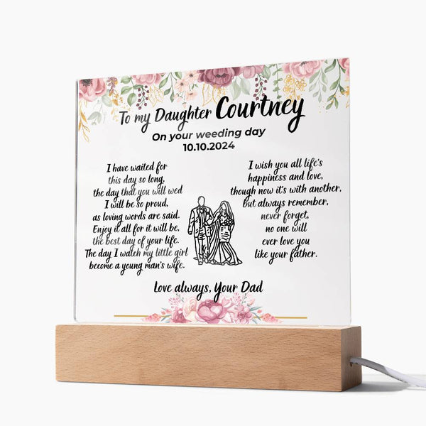 To my Daughter on your Wedding day , No one will ever love you like your father [ Personalize Gift ]