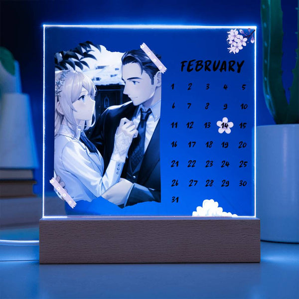 Custom Anime Couple - Acrylic Plaque Night Light