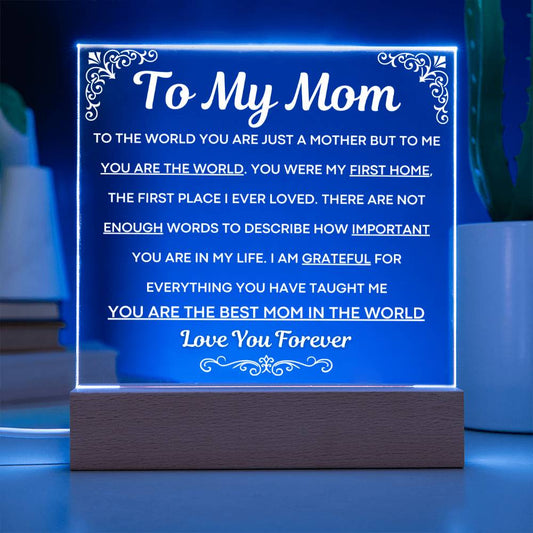 Best Mom In The World - Acrylic Lamp