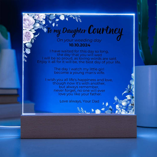 [Almost Sold Out] To my Daughter on your Wedding day , No one will ever love you like your father [ Custom Name ]