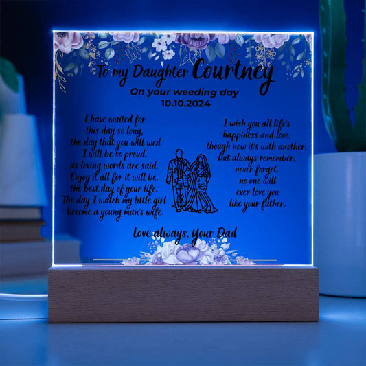 To my Daughter on your Wedding day , No one will ever love you like your father [ Personalize Gift ]