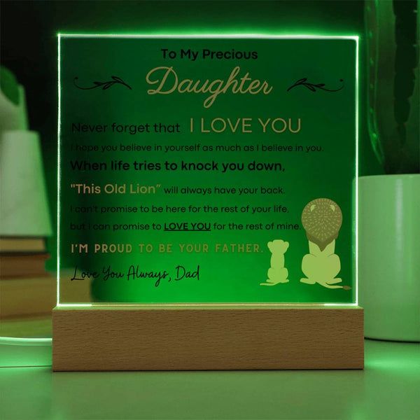 To My Precious Daughter, I'm Proud To Be Your Father - Acrylic Plaque