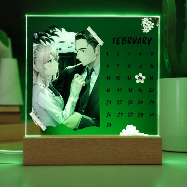 Custom Anime Couple - Acrylic Plaque Night Light