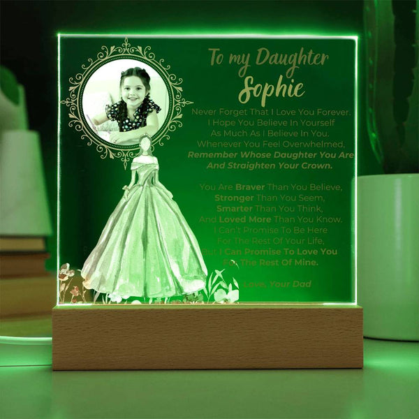 [Almost Sold Out] To my Daughter - Remember Whose Daughter You Are And Straighten Your Crown  [ Acrylic plaque ]