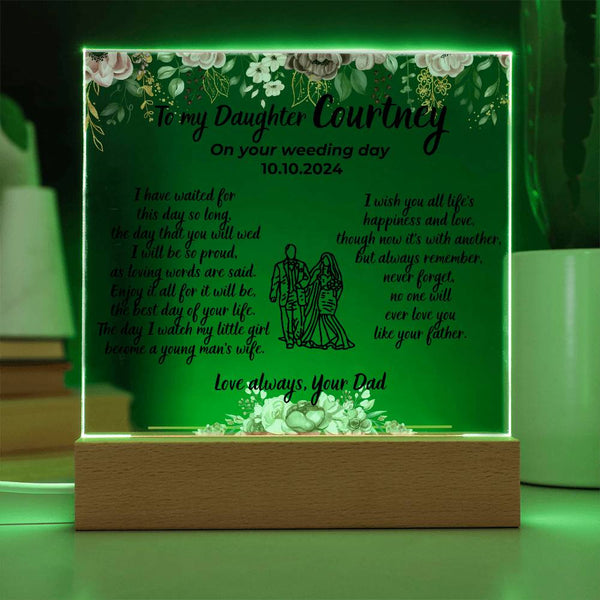 To my Daughter on your Wedding day , No one will ever love you like your father [ Personalize Gift ]