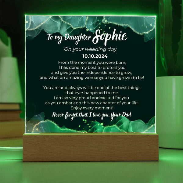 To my Daughter on your Wedding day - What an amazing woman you have grown into