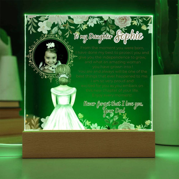 [Few left only] To my Daughter - What an amazing woman you have grown into [ Acrylic plaque ]