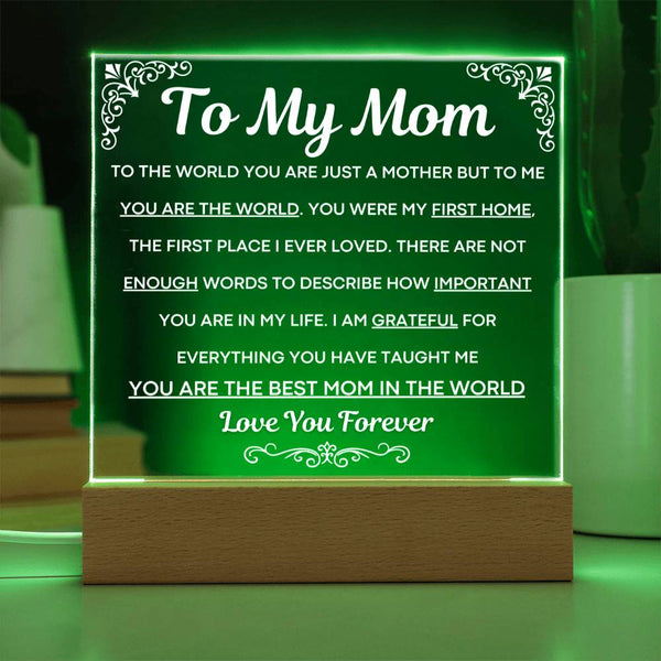 Best Mom In The World - Acrylic Lamp