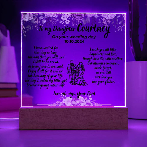 To my Daughter on your Wedding day , No one will ever love you like your father [ Personalize Gift ]