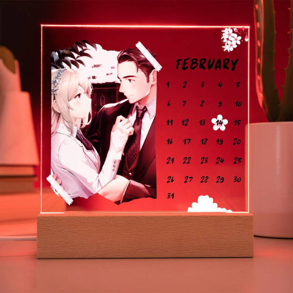 Custom Anime Couple - Acrylic Plaque Night Light