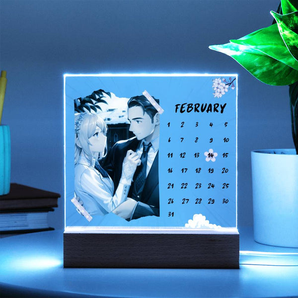 Custom Anime Couple - Acrylic Plaque Night Light