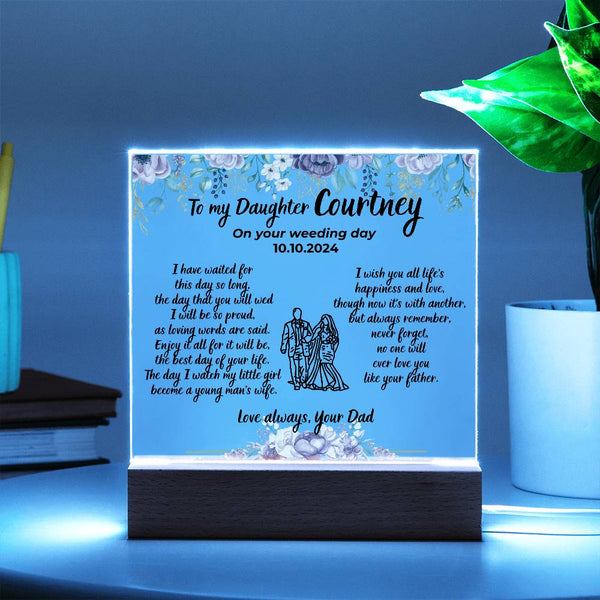 To my Daughter on your Wedding day , No one will ever love you like your father [ Personalize Gift ]