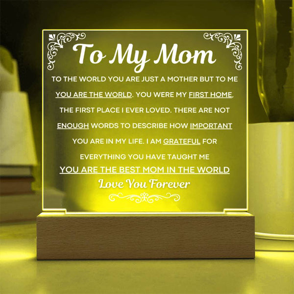 Best Mom In The World - Acrylic Lamp