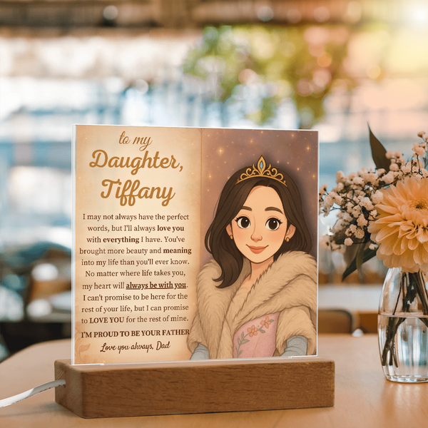 [Personalized] “To My Daughter” Acrylic Keepsake from Dad