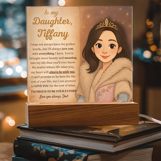 [Personalized] “To My Daughter” Acrylic Keepsake from Dad