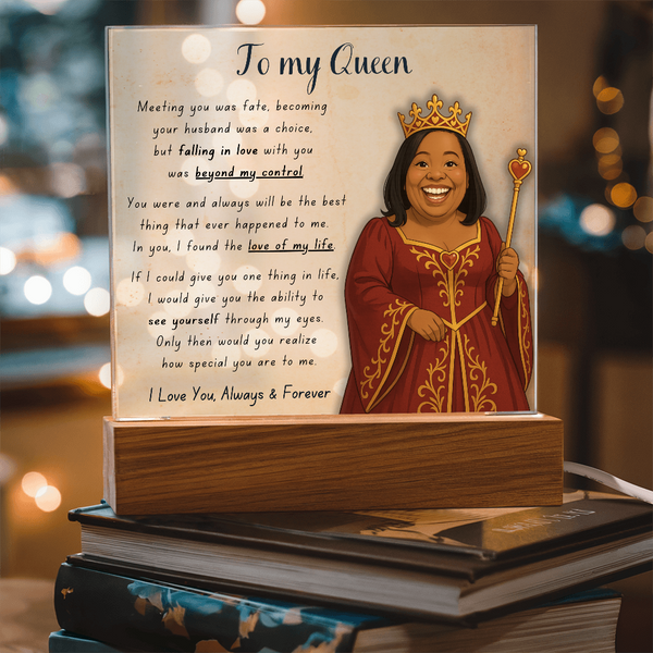 [Personalized] "To My Queen" Acrylic Plaque for Your Wife