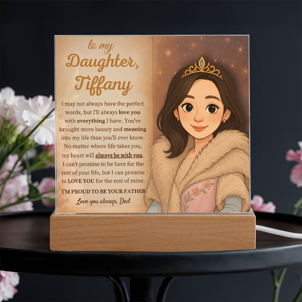 [Personalized] “To My Daughter” Acrylic Keepsake from Dad