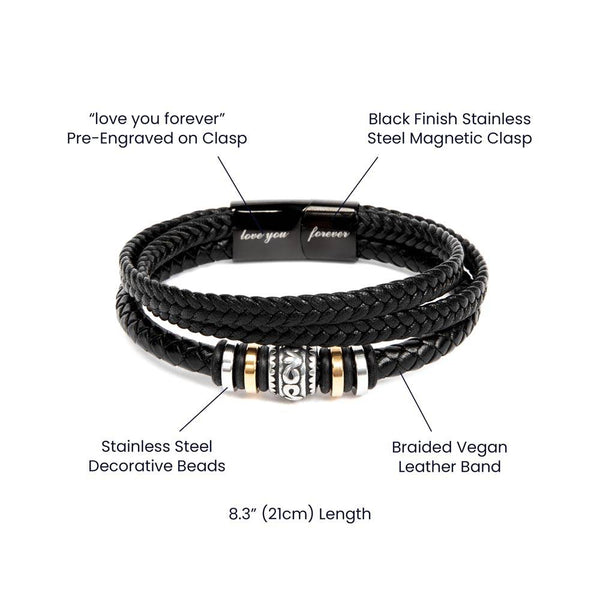 (From Son) To My Amazing Dad, I Will Always Be Your Little Boy - Love You Forever Bracelet