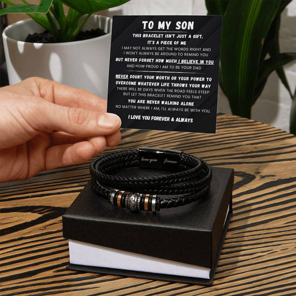To My Son - This Bracelet isn't just a gift, it's a piece of me