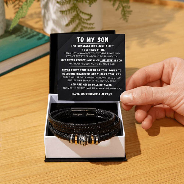 To My Son - This Bracelet isn't just a gift, it's a piece of me