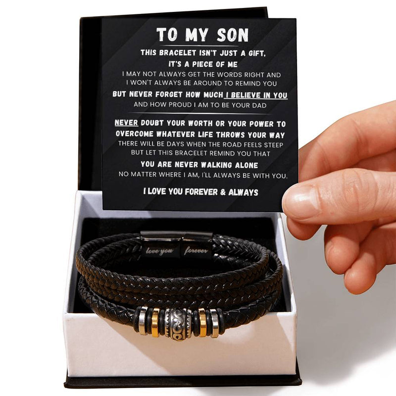 To My Son - This Bracelet isn't just a gift, it's a piece of me