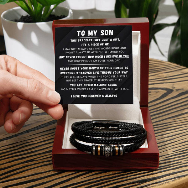 To My Son - This Bracelet isn't just a gift, it's a piece of me