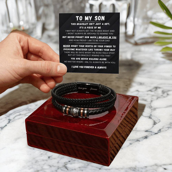 To My Son - This Bracelet isn't just a gift, it's a piece of me