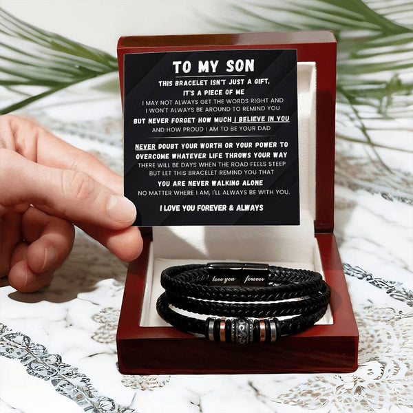 To My Son - This Bracelet isn't just a gift, it's a piece of me