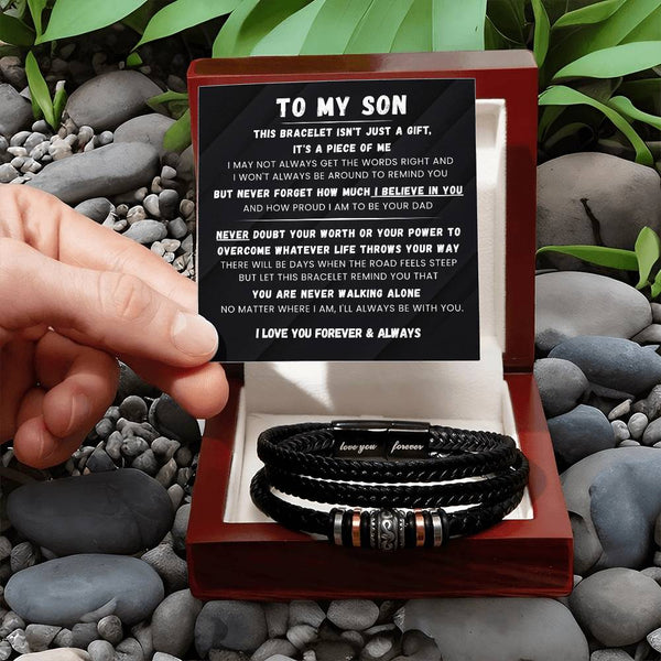 To My Son - This Bracelet isn't just a gift, it's a piece of me