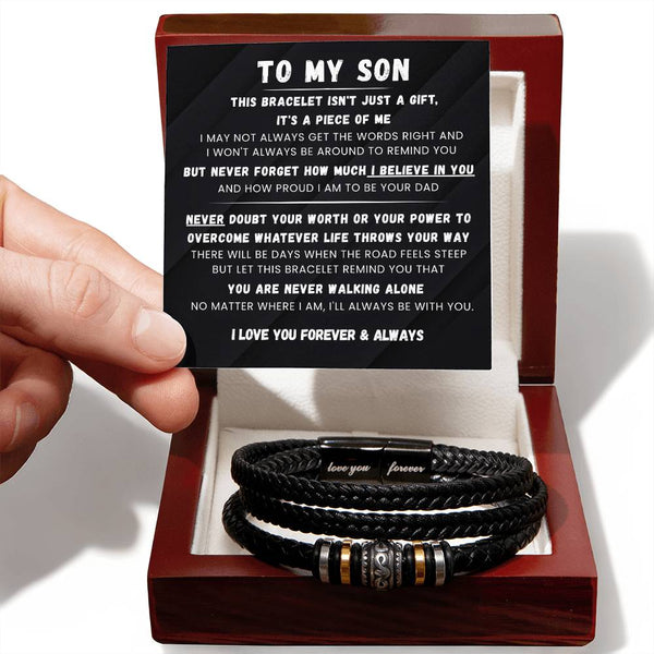 To My Son - This Bracelet isn't just a gift, it's a piece of me