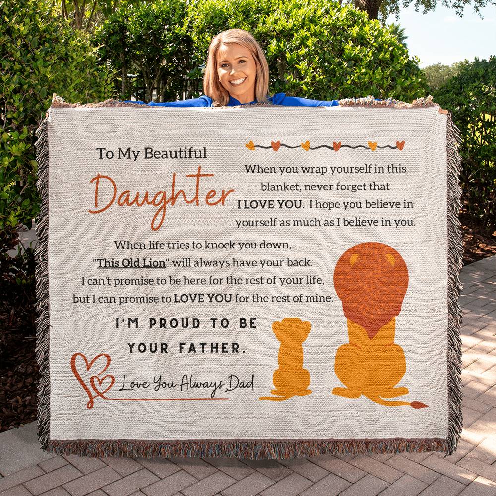 (Premium Woven Blanket) To My Beautiful Daughter, I'm Proud To Be Your Father