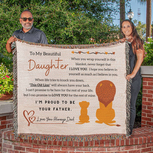 (Premium Woven Blanket) To My Beautiful Daughter, I'm Proud To Be Your Father