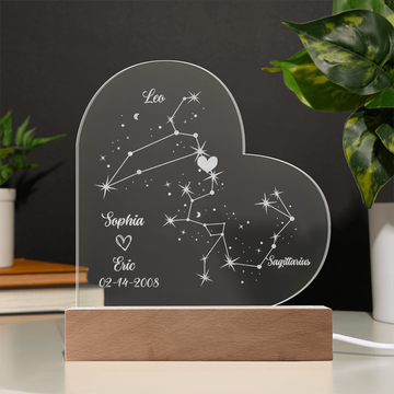 Personalized Astrology Star Night Light (Engraved)