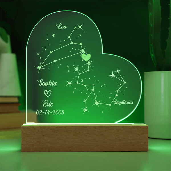 Personalized Astrology Star Night Light (Engraved)