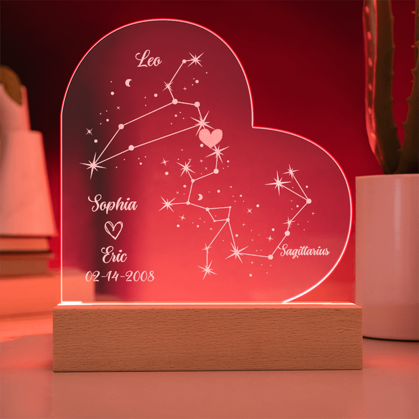 Personalized Astrology Star Night Light (Engraved)