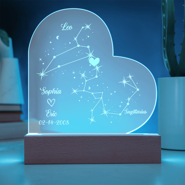 Personalized Astrology Star Night Light (Engraved)