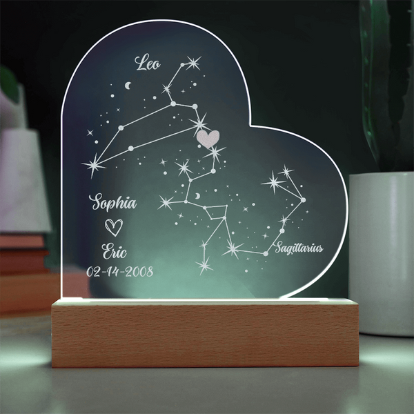 Personalized Astrology Star Night Light (Engraved)