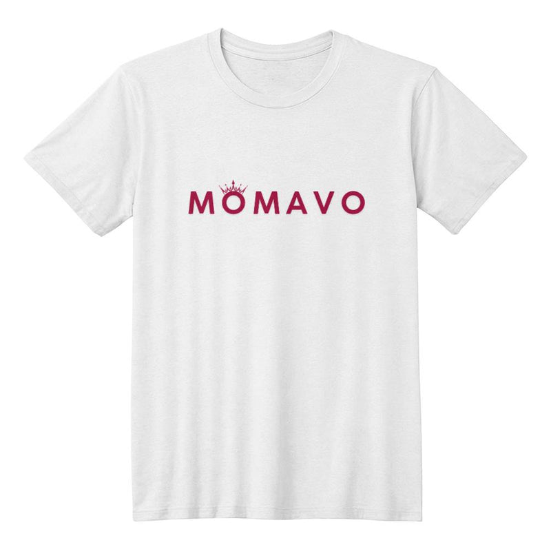MOMAVO - Bella + Canvas 3001 Unisex T-Shirt Front Print White Deep Red