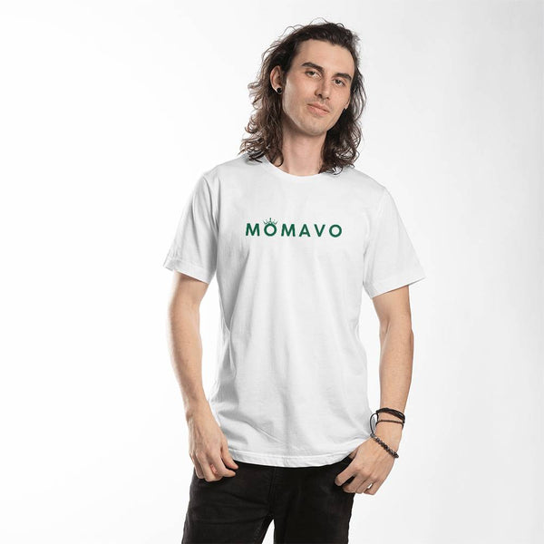MOMAVO - Bella + Canvas 3001 Unisex T-Shirt Front Print White Green