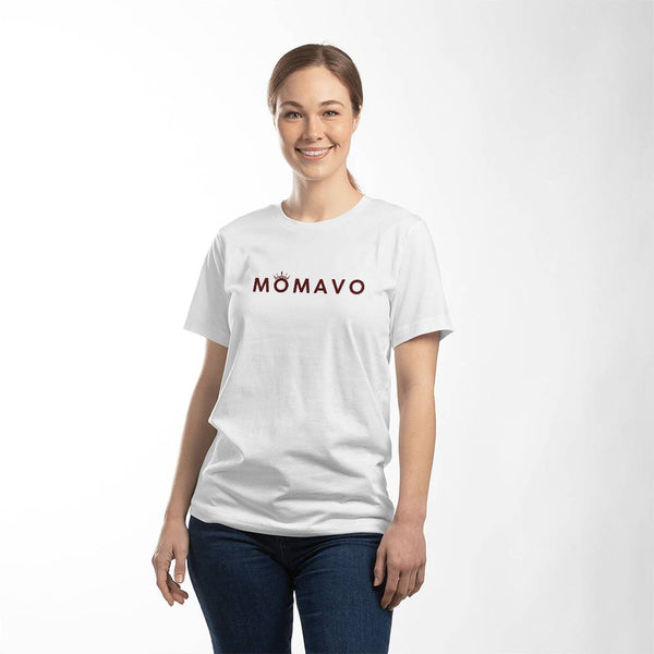 MOMAVO - Bella + Canvas 3001 Unisex T-Shirt Front Print White Brown