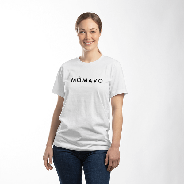 MOMAVO - Bella + Canvas 3001 Unisex T-Shirt Front Print White