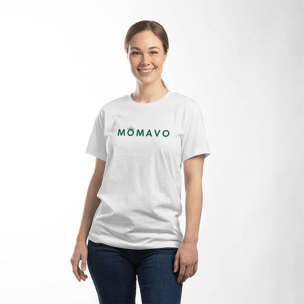 MOMAVO - Bella + Canvas 3001 Unisex T-Shirt Front Print White Green