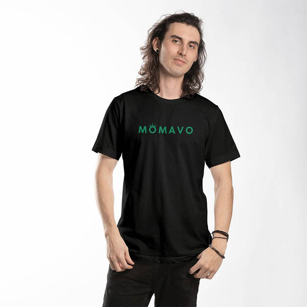 MOMAVO - Bella + Canvas 3001 Unisex T-Shirt Front Print Black Green