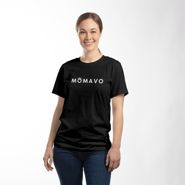 MOMAVO - Bella + Canvas 3001 Unisex T-Shirt Front Print Black