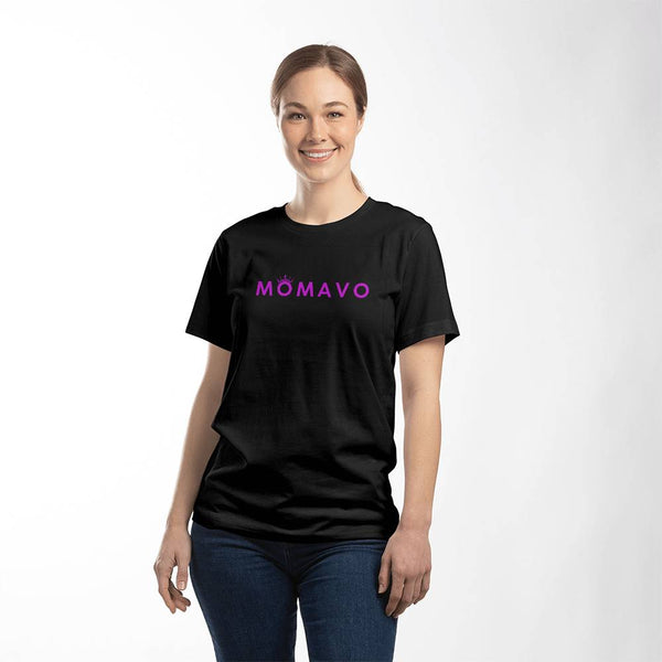 MOMAVO - Bella + Canvas 3001 Unisex T-Shirt Front Print Black Purple