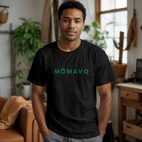 MOMAVO - Bella + Canvas 3001 Unisex T-Shirt Front Print Black Green
