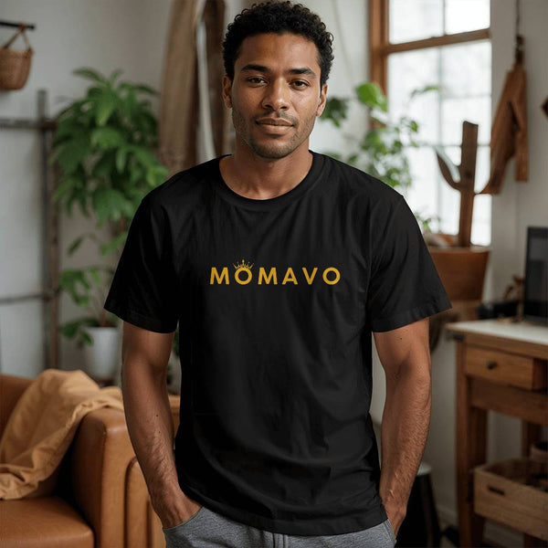 MOMAVO - Bella + Canvas 3001 Unisex T-Shirt Front Print Black Orange
