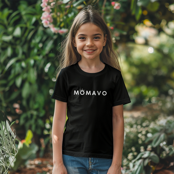 MOMAVO - Bella + Canvas 3001Y Unisex Youth T-Shirt Front Print Black
