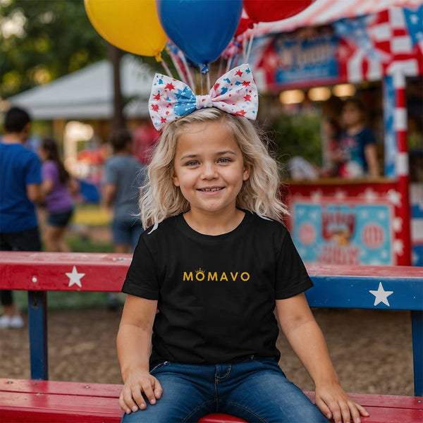 MOMAVO - Bella + Canvas 3001Y Unisex Youth T-Shirt Front Print B Orange